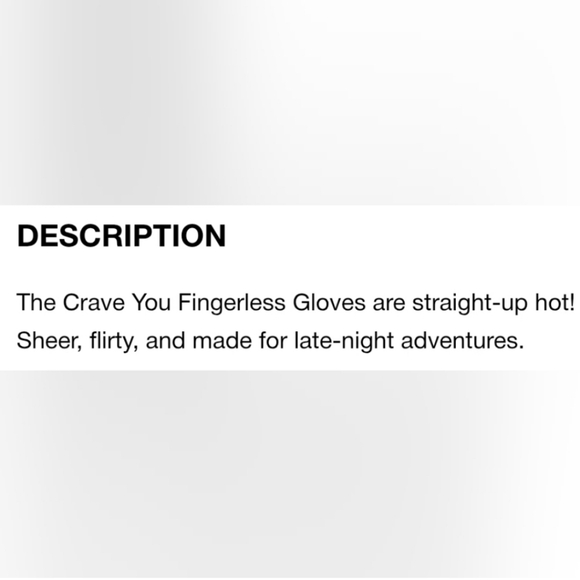 iHeartRaves Crave You Black Fingerless Gloves - Picture 3 of 7